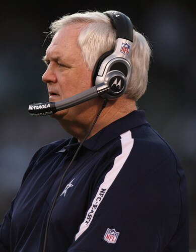 OAKLAND, CA - AUGUST 13:  Head coach Wade Phillips of the Dallas Cowboys looks on against the Oakland Raiders during a preseason game at Oakland-Alameda County Coliseum on August 13, 2009 in Oakland, California.  <br /><br /><span class="help">(Photo by Jed Jacobsohn/Getty Images)</span>