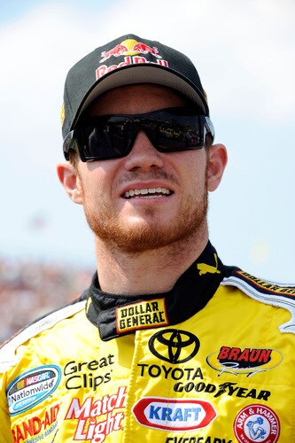 BROOKLYN, MI - AUGUST 15:  Brian VIckers, driver of the #32 Dollar General Stores Toyota, looks on from the grid during the NASCAR Nationwide Series at Michigan International Speedway on August 15, 2009 in Brooklyn, Michigan.  <br /><br /><span class="help">(Photo by John Harrelson/Getty Images for NASCAR)</span>