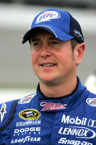BROOKLYN, MI - AUGUST 16:  Kurt Busch, driver of the #2 Miller Lite Dodge, looks on from the grid during the NASCAR Sprint Cup Series CARFAX 400 at Michigan International Speedway on August 16, 2009 in Brooklyn, Michigan.  <br /><br /><span class="help">(Photo by Jerry Markland/Getty Images for NASCAR)</span>
