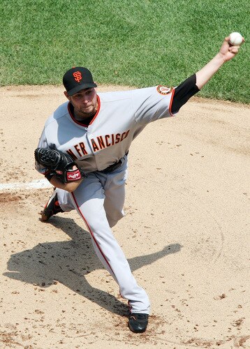 NEW YORK - AUGUST 16:  Jonathan Sanchez #57 of the San Francisco Giants pitches against the New York Mets on August 16, 2009 at Citi Field in the Flushing neighborhood of the Queens borough of New York City.  <br /><br /><span class="help">(Photo by Jim McIsaac/Getty Images)</span>