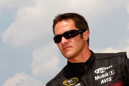BROOKLYN, MI - AUGUST 16:  David Stremme, driver of the #12 No. 12 Penske Dodge Dodge, looks on from the grid during the NASCAR Sprint Cup Series CARFAX 400 at Michigan International Speedway on August 16, 2009 in Brooklyn, Michigan.  <br /><br /><span class="help">(Photo by Jason Smith/Getty Images)</span>