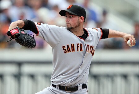 NEW YORK - AUGUST 16:  Jonathan Sanchez #57 of the San Francisco Giants pitches against the New York Mets on August 16, 2009 at Citi Field in the Flushing neighborhood of the Queens borough of New York City.  <br /><br /><span class="help">(Photo by Jim McIsaac/Getty Images)</span>