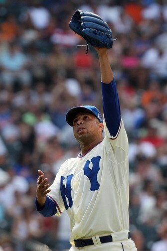 NEW YORK - AUGUST 16:  Francisco Rodriguez #75 of the New York Mets looks on in the ninth inning against the San Francisco Giants on August 16, 2009 at Citi Field in the Flushing neighborhood of the Queens borough of New York City.  <br /><br /><span class="help">(Photo by Jim McIsaac/Getty Images)</span>