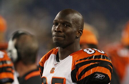 FOXBORO, MA - AUGUST 20:  Chad Ochocinco #85 of the Cincinnati Bengals looks on against the New England Patriots during their preseason game at Gillette Stadium on August 20, 2009 in Foxboro, Massachusetts.  <br /><br /><span class="help">(Photo by Jim Rogash/Getty Images)</span>