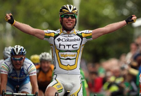 KILLARNEY, IRELAND - AUGUST 22:  Mark Cavendish of Great Britain and Columbia HTC celebrates winning Stage Two of the 2009 Tour of Ireland from Clonmel to Killarney on August 22, 2009 in Killarney, Ireland.  <br /><br /><span class="help">(Photo by Bryn Lennon/Getty Images)</span>