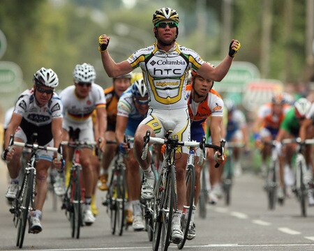 KILLARNEY, IRELAND - AUGUST 22:  Mark Cavendish of Great Britain and Columbia HTC celebrates winning Stage Two of the 2009 Tour of Ireland from Clonmel to Killarney on August 22, 2009 in Killarney, Ireland.  <br /><br /><span class="help">(Photo by Bryn Lennon/Getty Images)</span>