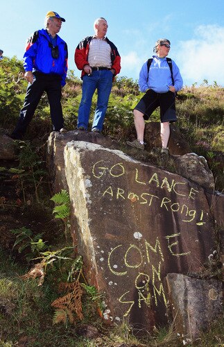 CLONMEL, IRELAND - AUGUST 22:  Lance Armstrong fans wait for the riders on The Vee on Stage Two of the 2009 Tour of Ireland from Clonmel to Killarney on August 22, 2009 in Clonmel, Ireland.  <br /><br /><span class="help">(Photo by Bryn Lennon/Getty Images)</span>