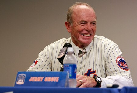 NEW YORK - AUGUST 22:  Bud Harrelson speaks at a press conference commemorating the New York Mets 40th anniversary of the 1969 World Championship team on August 22, 2009 at Citi Field in the Flushing neighborhood of the Queens borough of New York City.  <br /><br /><span class="help">(Photo by Jared Wickerham/Getty Images)</span>