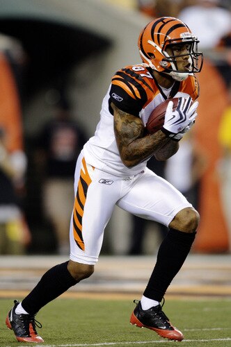 CINCINNATI, OH - AUGUST 27:  Wide receiver Andre Caldwell #87 of the Cincinnati Bengals runs after the catch during the preseason game against the St. Louis Rams at Paul Brown Stadium on August 27, 2009 in Cincinnati, Ohio. <br /><br /><span class="help">(Photo by Andy Lyons/Getty Images)</span>