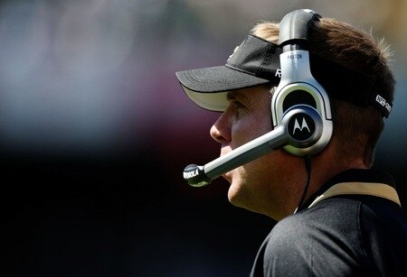 OAKLAND, CA - AUGUST 29:  Head coach Sean Payton of the New Orleans Saints looks on from the sideline during the preseason game against the Oakland Raiders at Oakland-Alameda County Coliseum on August 29, 2009 in Oakland, California. <br /><br /><span class="help">(Photo by Jed Jacobsohn/Getty Images)</span>