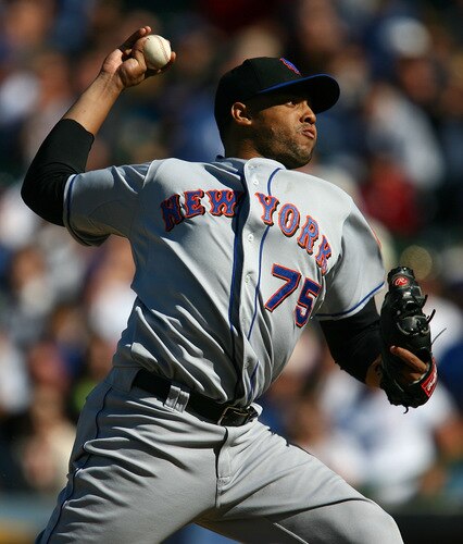 CHICAGO - AUGUST 30: Francisco Rodriguez #75 of the New York Mets finishes off the Chicago Cubs in the 9th inning on August 30, 2009 at Wrigley Field in Chicago, Illinois. The Mets defeated the Cubs 4-1. <br /><br /><span class="help">(Photo by Jonathan Daniel/Getty Images)</span>