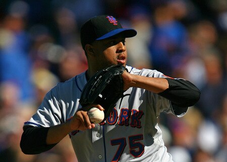 CHICAGO - AUGUST 30: Francisco Rodriguez #75 of the New York Mets finishes off the Chicago Cubs in the 9th inning on August 30, 2009 at Wrigley Field in Chicago, Illinois. The Mets defeated the Cubs 4-1.  <br /><br /><span class="help">(Photo by Jonathan Daniel/Getty Images)</span>