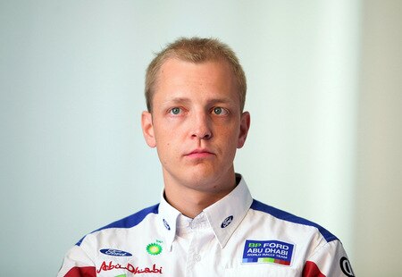 SYDNEY, AUSTRALIA - AUGUST 31:  Mikko Hirvonen of Finland and the BP Ford Abu Dhabi World Rally team speaks to the media during a Rally Australia press conference at The Rocks on August 31, 2009 in Sydney, Australia.  <br /><br /><span class="help">(Photo by Matt King/Getty Images)</span>