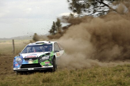 KINGSCLIFF, AUSTRALIA - SEPTEMBER 03:  Matthew Wilson of Great Britain and Scott Martin of Great Britain compete in their VK Stobart Ford Focus  during the Repco Rally of Australia Shakedown on September 3, 2009 in Kingscliff, Australia  <br /><br /><span class="help">(Photo by Massimo Bettiol/Getty Images)</span>