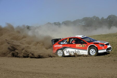 KINGSCLIFF, AUSTRALIA - SEPTEMBER 03:  Federico Villagra of Argentina and Jorge Perez Companc of Argentina compete in their Munchis Ford Focus  during the Repco Rally of Australia Shakedown  on September 3, 2009 in Kingscliff, Australia  <br /><br /><span class="help">(Photo by Massimo Bettiol/Getty Images)</span>