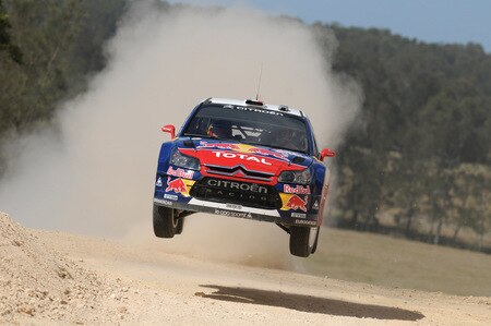 KINGSCLIFF, AUSTRALIA - SEPTEMBER 03:  Sebastien Loeb of France and Daniel Elena of Monaco compete in their Citroen C4 Total during the Repco Rally of Australia Shakedown  on September 3, 2009 in Kingscliff, Australia  <br /><br /><span class="help">(Photo by Massimo Bettiol/Getty Images)</span>