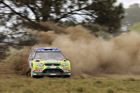 KINGSCLIFF, AUSTRALIA - SEPTEMBER 03:  Khalid Al Qassimi of United Arabian Emirates and Michael Orr of Great Britain compete in their BP Abu Dhabi Ford Focus during the Repco Rally of Australia Shakedown on September 3, 2009 in Kingscliff, Australia  <br /><br /><span class="help">(Photo by Massimo Bettiol/Getty Images)</span>