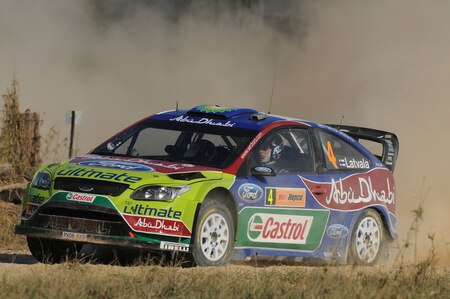 KINGSCLIFF, AUSTRALIA - SEPTEMBER 03:  Jari Matti Latvala of Finland and Mikka Anttila of Finland compete in their BP Abu Dhabi Ford Focus during the Repco Rally of Australia Shakedown on September 3, 2009 in Kingscliff, Australia  <br /><br /><span class="help">(Photo by Massimo Bettiol/Getty Images)</span>