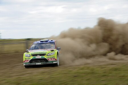 KINGSCLIFF, AUSTRALIA - SEPTEMBER 03:  Khalid Al Qassimi of United Arabian Emirates and Michael Orr of Great Britain compete in their BP Abu Dhabi Ford Focus during the Repco Rally of Australia Shakedown on September 3, 2009 in Kingscliff, Australia  <br /><br /><span class="help">(Photo by Massimo Bettiol/Getty Images)</span>