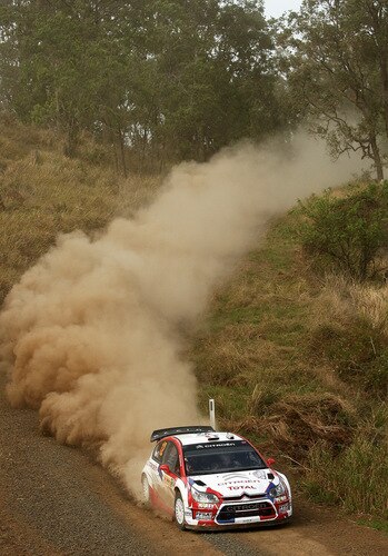 KINGSCLIFF, AUSTRALIA - SEPTEMBER 04:  Sebastien Ogier of France and Julien  Ingrassia of France compete in their Citroen C4 Total during the Repco Rally of Australia Special Stage Four on September 4, 2009 in Kingscliff, Australia.  <br /><br /><span class="help">(Photo by Quinn Rooney/Getty Images)</span>
