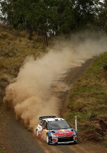 KINGSCLIFF, AUSTRALIA - SEPTEMBER 04:  Sebastien Loeb of France and Daniel Elena of Monaco compete in their Citroen C4 Total during the Repco Rally of Australia Special Stage Four on September 4, 2009 in Kingscliff, Australia.  <br /><br /><span class="help">(Photo by Quinn Rooney/Getty Images)</span>