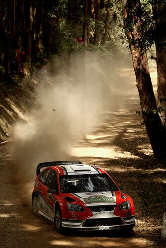 KINGSCLIFF, AUSTRALIA - SEPTEMBER 04:  Federico Villagra of Argentina and Jorge Perez Companc of Argentina compete in their Ford Focus RS WRC 08 during the Repco Rally of Australia Special Stage Nine on September 4, 2009 in Kingscliff, Australia.  <br /><br /><span class="help">(Photo by Quinn Rooney/Getty Images)</span>