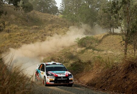 KINGSCLIFF, AUSTRALIA - SEPTEMBER 04:  Armindo Araujo of Portugal and Miguel Ramalho of Portugal compete in their Mitsubishi Lancer EVO IX during the Repco Rally of Australia Special Stage Four on September 4, 2009 in Kingscliff, Australia.  <br /><br /><span class="help">(Photo by Quinn Rooney/Getty Images)</span>