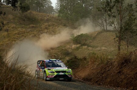 KINGSCLIFF, AUSTRALIA - SEPTEMBER 04:  Khalid Al Qassimi of United Arab Emirates and Michael Orr of Great Britian compete in their BP Abu Dhabi Ford Focus during the Repco Rally of Australia Special Stage Four on September 4, 2009 in Kingscliff, Australia.  <br /><br /><span class="help">(Photo by Quinn Rooney/Getty Images)</span>