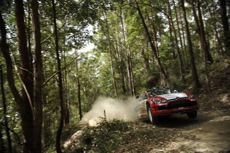 KINGSCLIFF, AUSTRALIA - SEPTEMBER 04:  Conrad Rautembach of Zimbabwe and Daniel Barritt of Great Britain  compete in their Citroen C 4 Junior Team during day one of the Repco Rally of Australia on September 4 in Kingscliff, Australia  <br /><br /><span class="help">(Photo by Massimo Bettiol/Getty Images)</span>