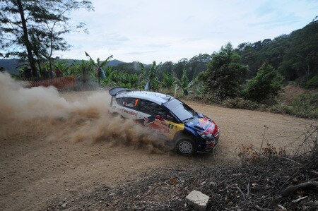 KINGSCLIFF, AUSTRALIA - SEPTEMBER 04:  Sebastien Loeb of France and Daniel Elena of Monaco compete in their Citroen C4 Total  during day one of the Repco Rally of Australia on September 4 in Kingscliff, Australia  <br /><br /><span class="help">(Photo by Massimo Bettiol/Getty Images)</span>