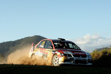 KINGSCLIFF, AUSTRALIA - SEPTEMBER 05:  Martin Prokop of the Czech Republic and Jan Tomanek of the Czech Republic compete in their Mitsubishi Lancer EVO IX during the Repco Rally of Australia Special Stage 23 on September 5, 2009 in Kingscliff, Australia.  <br /><br /><span class="help">(Photo by Quinn Rooney/Getty Images)</span>