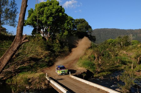 KINGSCLIFF, AUSTRALIA - SEPTEMBER 05:  Mikko Hirvonen of Finland and Jarmo Lehtinen of Finland compete in their BP Abu Dhabi Ford Focus during  day two of the WRC Repco Rally of Australia on September 5  in Kingscliff, Australia  <br /><br /><span class="help">(Photo by Massimo Bettiol/Getty Images)</span>