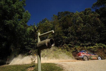 KINGSCLIFF, AUSTRALIA - SEPTEMBER 05:  Mikko Hirvonen of Finland and Jarmo Lehtinen of Finland compete in their BP Abu Dhabi Ford Focus during  day two of the WRC Repco Rally of Australia on September 5  in Kingscliff, Australia  <br /><br /><span class="help">(Photo by Massimo Bettiol/Getty Images)</span>