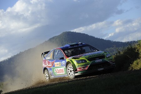 KINGSCLIFF, AUSTRALIA - SEPTEMBER 05:  Jari Matti Latvala of Finland and Mikka Anttila of Finland compete in their BP Abu Dhabi Ford Focus   during day two of theWRC  Repco Rally of Australia on September 5  in Kingscliff, Australia  <br /><br /><span class="help">(Photo by Massimo Bettiol/Getty Images)</span>