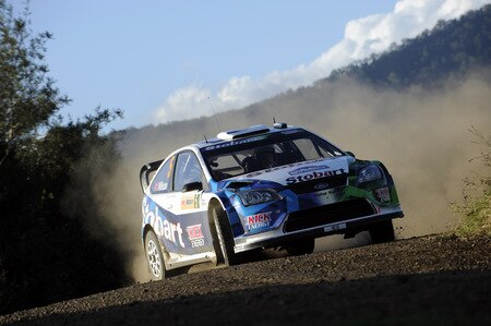 KINGSCLIFF, AUSTRALIA - SEPTEMBER 05:  Matthew Wilson of Great Britain and Scott Martin of Great Britain compete in their VK Stobart Ford Focus  during day two of the WRC Repco Rally of Australia on September 5  in Kingscliff, Australia  <br /><br /><span class="help">(Photo by Massimo Bettiol/Getty Images)</span>