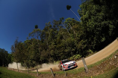 KINGSCLIFF, AUSTRALIA - SEPTEMBER 05:  Sebastien Ogier of France and Julien Ingrassia of France compete in their Citron C 4 Junior Team   during day two of the WRC Repco Rally of Australia on September 5  in Kingscliff, Australia  <br /><br /><span class="help">(Photo by Massimo Bettiol/Getty Images)</span>