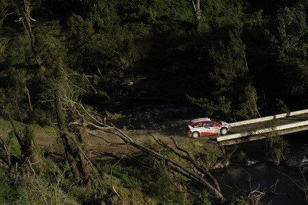 KINGSCLIFF, AUSTRALIA - SEPTEMBER 05:  Sebastien Ogier of France and Julien Ingrassia of France compete in their Citron C 4 Junior Team   during day two of the WRC Repco Rally of Australia on September 5  in Kingscliff, Australia  <br /><br /><span class="help">(Photo by Massimo Bettiol/Getty Images)</span>