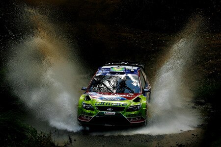 KINGSCLIFF, AUSTRALIA - SEPTEMBER 06:  Mikko Hirvonen of Finland and Jarmo Lehtinen of Finland compete in their BP Abu Dhabi Ford Focus during the Repco Rally of Australia Special Stage 32 on September 6, 2009 in Kingscliff, Australia.  <br /><br /><span class="help">(Photo by Quinn Rooney/Getty Images)</span>
