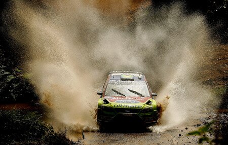 KINGSCLIFF, AUSTRALIA - SEPTEMBER 06:  Khalid Al Qassimi of United Arab Emirates and Michael Orr of Great Britian compete in their BP Abu Dhabi Ford Focus during the Repco Rally of Australia Special Stage 32 on September 6, 2009 in Kingscliff, Australia.  <br /><br /><span class="help">(Photo by Quinn Rooney/Getty Images)</span>