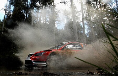 KINGSCLIFF, AUSTRALIA - SEPTEMBER 06:  Federico Villagra of Argentina and Jorge Perez Companc of Argentina compete in their Ford Focus RS WRC 08 during the Repco Rally of Australia Special Stage 32 on September 6, 2009 in Kingscliff, Australia.  <br /><br /><span class="help">(Photo by Quinn Rooney/Getty Images)</span>