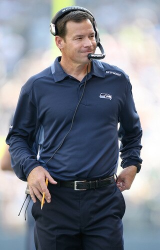 SEATTLE - SEPTEMBER 13:  Head coach Jim Mora of the Seattle Seahawks looks on during the game against the St. Louis Rams on September 13, 2009 at Qwest Field in Seattle, Washington. The Seahawks defeated the Rams 28-0. <br /><br /><span class="help">(Photo by Otto Greule Jr/Getty Images)</span>