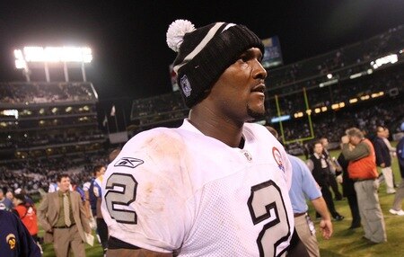 OAKLAND, CA - SEPTEMBER 14:  JaMarcus Russell #2 of the Oakland Raiders walks off the field after Raiders  lost 24-20 against the San Diego Chargers against the Oakland Raiders on September 14, 2009 at the Oakland-Alameda County Coliseum in Oakland, California.  <br /><br /><span class="help">(Photo by Ezra Shaw/Getty Images)</span>