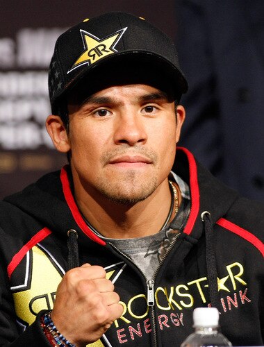 LAS VEGAS - SEPTEMBER 16:  Boxer Juan Manuel Marquez appears during the final news conference for his bout against Floyd Mayweather Jr. at the MGM Grand Hotel/Casino September 16, 2009 in Las Vegas, Nevada. The two will fight at the MGM Grand Garden Arena on September 19 in Las Vegas.  <br /><br /><span class="help">(Photo by Ethan Miller/Getty Images)</span>