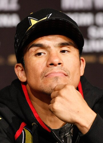 LAS VEGAS - SEPTEMBER 16:  Boxer Juan Manuel Marquez appears during the final news conference for his bout against Floyd Mayweather Jr. at the MGM Grand Hotel/Casino September 16, 2009 in Las Vegas, Nevada. The two will fight at the MGM Grand Garden Arena on September 19 in Las Vegas.  <br /><br /><span class="help">(Photo by Ethan Miller/Getty Images)</span>
