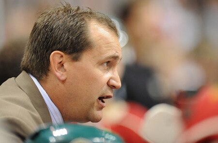 ST. PAUL, MN - SEPTEMBER 18: Head coach Todd Richards of the Minnesota Wild watches the game from the bench during the second period in a preseason game on September 18, 2009 at the Xcel Energy Center in St. Paul, Minnesota. <br /><br /><span class="help">(Photo by Tom Dahlin/Getty Images)</span>