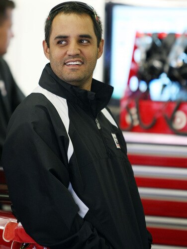 LOUDON, NH - SEPTEMBER 19:  Juan Pablo Montoya, driver of the #42 Target Chevrolet, stands next to his car during practice for the NASCAR Sprint Cup Series Sylvania 300 at the New Hampshire Motor Speedway on September 19, 2009 in Loudon, New Hampshire  <br /><br /><span class="help">(Photo by Elsa/Getty Images for NASCAR)</span>