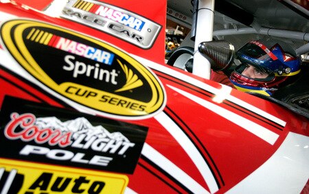 LOUDON, NH - SEPTEMBER 19:  Juan Pablo Montoya sits aboard the #42 Target Chevrolet prior to practice for the NASCAR Sprint Cup Series Sylvania 300 at the New Hampshire Motor Speedway on September 19, 2009 in Loudon, New Hampshire  <br /><br /><span class="help">(Photo by Jason Smith/Getty Images for NASCAR)</span>
