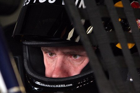 LOUDON, NH - SEPTEMBER 19:  Brian Vickers, driver of the #83 Red Bull Toyota, sits in his car during practice for the NASCAR Sprint Cup Series Sylvania 300 at the New Hampshire Motor Speedway on September 19, 2009 in Loudon, New Hampshire  <br /><br /><span class="help">(Photo by Jim McIsaac/Getty Images for NASCAR)</span>