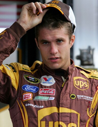 LOUDON, NH - SEPTEMBER 19:  David Ragan, driver of the #6 UPS Ford, walks to his car during practice for the NASCAR Sprint Cup Series Sylvania 300 at the New Hampshire Motor Speedway on September 19, 2009 in Loudon, New Hampshire  <br /><br /><span class="help">(Photo by Todd Warshaw/Getty Images for NASCAR)</span>