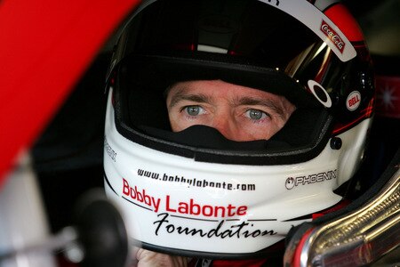 LOUDON, NH - SEPTEMBER 19:  Bobby Labonte, driver of the #71 TRG Motorsports Chevrolet, sits in his car during practice for the NASCAR Sprint Cup Series Sylvania 300 at the New Hampshire Motor Speedway on September 19, 2009 in Loudon, New Hampshire  <br /><br /><span class="help">(Photo by Todd Warshaw/Getty Images for NASCAR)</span>
